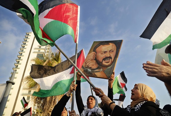 Un rassemblement pour Marwan Barghouti à Beyrouth, Liban en 2017.