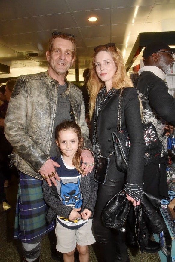 PARIS, FRANCE - JUNE 05: Ale De Basseville, Egla Harxhi and son Luxifer De Basseville attend the &quot;On Oublie Toujours Quelque Chose&quot; : Sylvie Harel&#039;s book signing at Librairie Libres Cha ...
