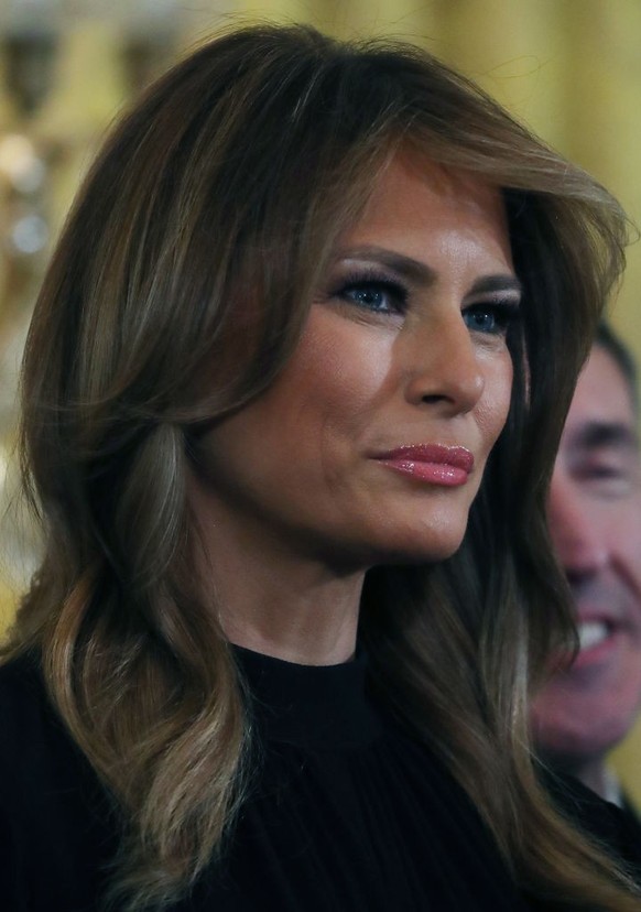 WASHINGTON, DC - DECEMBER 11: U.S. first lady Melania Trump attends a Hanukkah Reception in the East Room of the White House on December 11, 2019 in Washington, DC. (Photo by Mark Wilson/Getty Images)