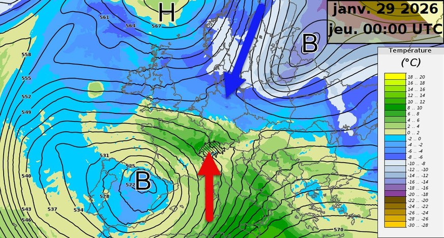 Wetter Schweiz: Mögliches Szenario für Ende Januar 2026