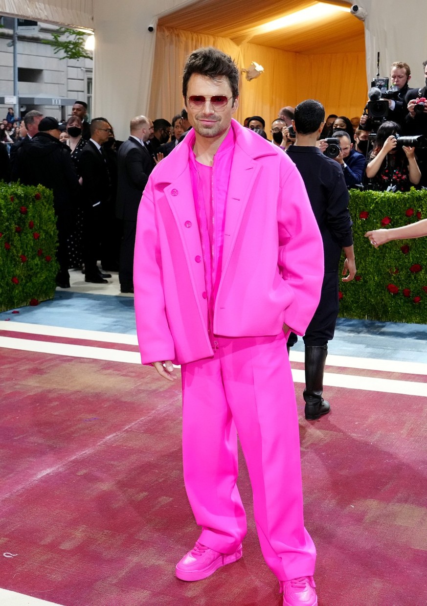 NEW YORK, NEW YORK - MAY 02: Sebastian Stan attends The 2022 Met Gala Celebrating &quot;In America: An Anthology of Fashion&quot; at The Metropolitan Museum of Art on May 02, 2022 in New York City. (P ...