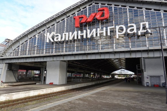 Cette photographie montre la gare ferroviaire de Kaliningrad, le 14 octobre 2025.