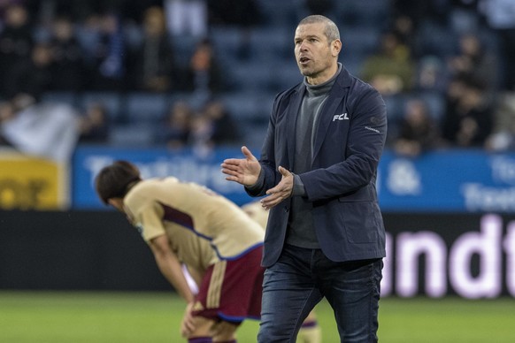Der Trainer von Luzern Mario Frick nach dem Spiel beim Super League Meisterschaftsspiel zwischen dem FC Luzern und dem Servette FC vom Sonntag, 17. Maerz 2024 in Luzern. (KEYSTONE/Urs Flueeler)
