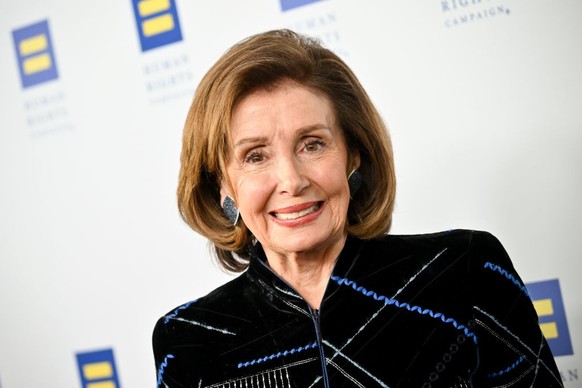 Nancy Pelosi at the 2023 Human Rights Campaign Los Angeles Dinner held at the JW Marriott L.A. Live on March 25, 2023 in Los Angeles, California. (Photo by Michael Buckner/Variety via Getty Images)