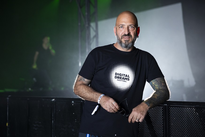 Marc Atallah, Directeur du Digital Dreams Festival, pose pour le photographe lors du Digital Dreams Festival ce samedi, 7 septembre 2024 a l&#039;Universite de Lausanne (UNIL). (KEYSTONE/Cyril Zingaro ...