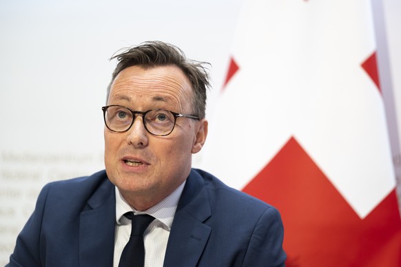 Der neuer designierter Direktor des Bundesamtes fuer Meteorologie und Klimatologie (MeteoSchweiz) Stefan Uhlenbrook, spricht waehrend einer Medienkonferenz ueber das Personalgeschaeft, am Mittwoch, 5. ...
