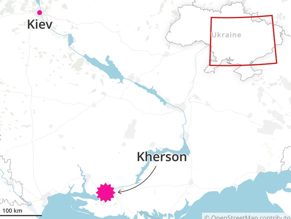 Kherson, carte in situ.