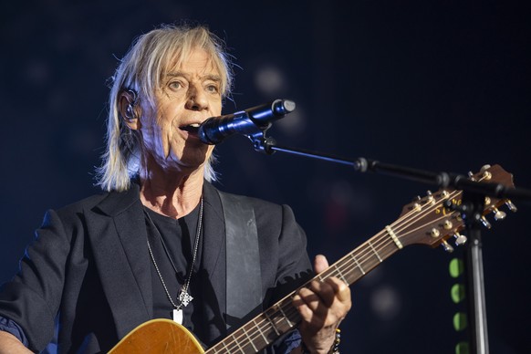 epa12256806 French singer Jean-Louis Aubert performs on the main stage during the 48th edition of the Paleo Festival, in Nyon, Switzerland, 23 July 2025. The Paleo is an open-air music festival in the ...