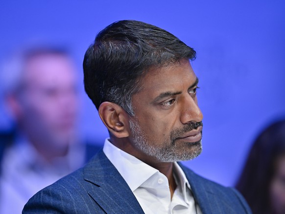 Le patron de Novartis Vasant Narasimhan a vu sa r�mun�ration totale fondre de pr�s d&#039;un quart, � 8,5 millions de francs (archives).