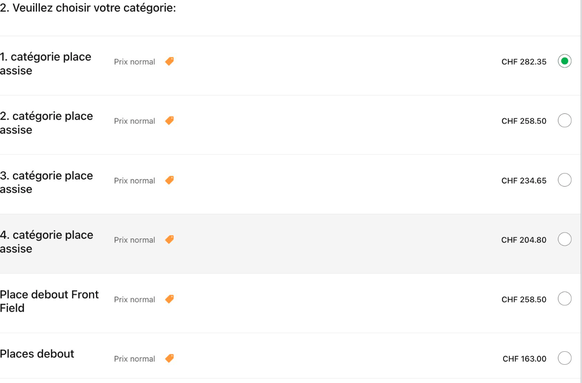 Prix des billets pour Taylor Swift