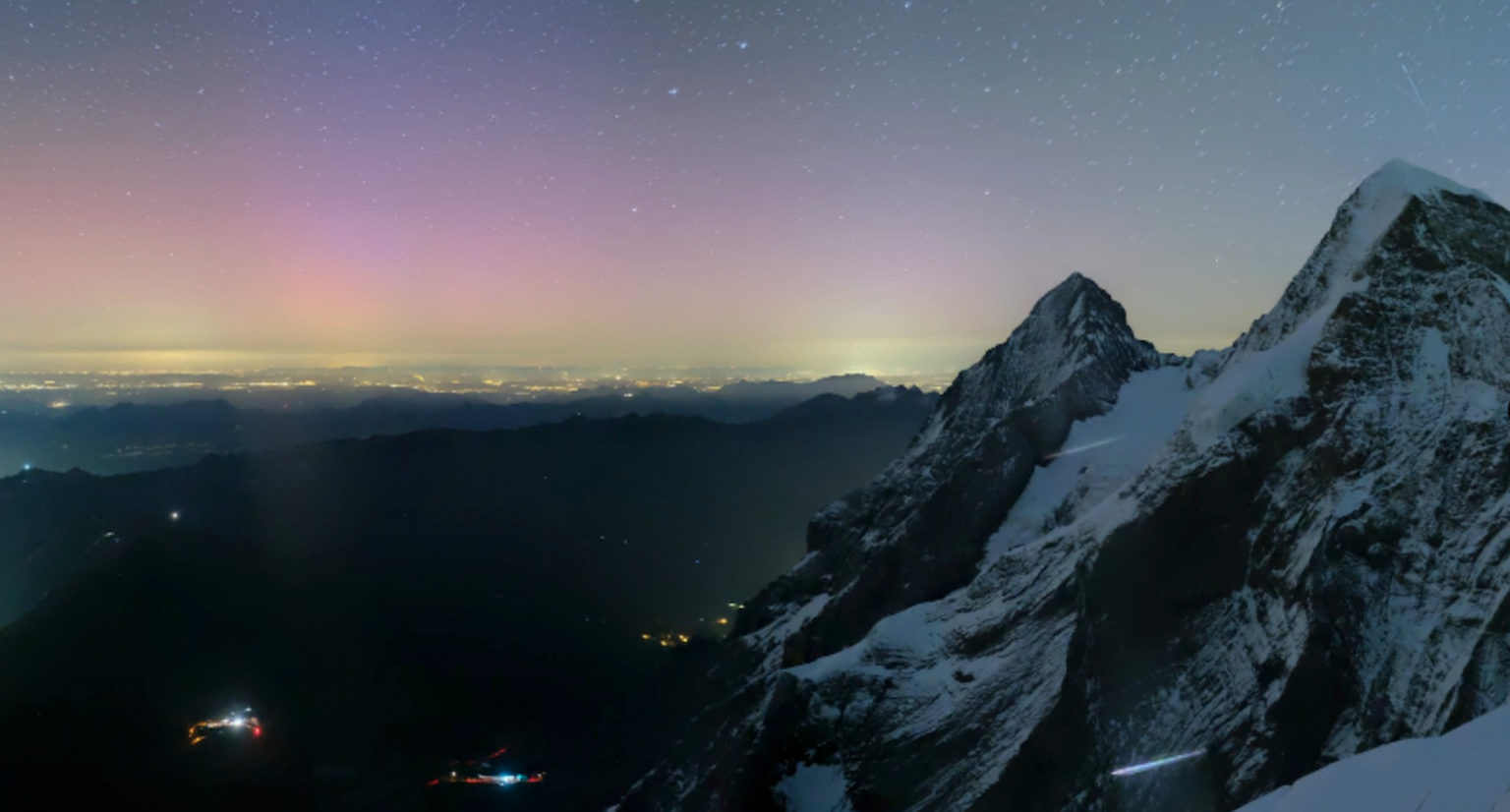 Aurore boréale près du Säntis