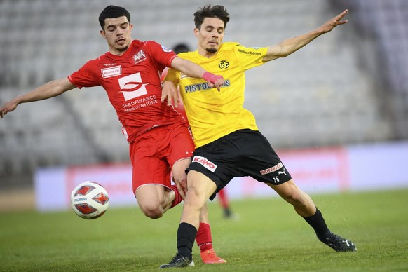 Zeki Amdouni (à gauche) a évolué deux saisons en Challenge League avec le Stade Lausanne Ouchy, avant de rejoindre le LS et la Super League.