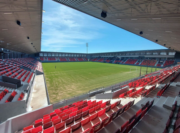 Le petit (mais moderne) stade de Leskovac, théâtre du match Serbie-Suisse.