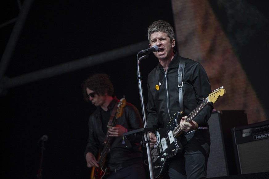 FILE - Noel Gallagher&#039;s performs as part of &#039;Noel Gallagher&#039;s High Flying Birds&#039; at the Glastonbury Festival in Worthy Farm, Somerset, England, June 25, 2022. (Photo by Joel C Ryan ...