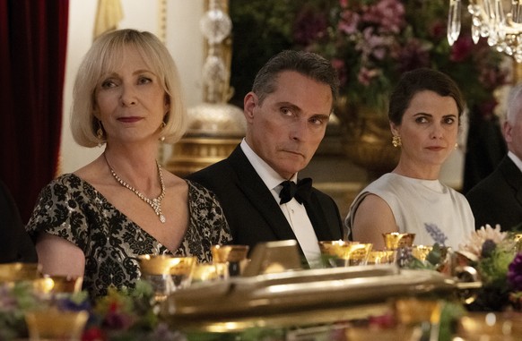 This image released by Netflix shows Allison Janney, from left, Rufus Sewell and Keri Russell in a scene from &quot;The Diplomat.&quot; (Alex Bailey/Netflix via AP)
Awards Season