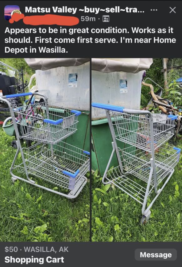 Dinge, die Leute online zum Verkauf anbieten