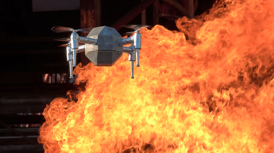 L'Empa développe un drone résistant à la chaleur pour soutenir les pompiers.