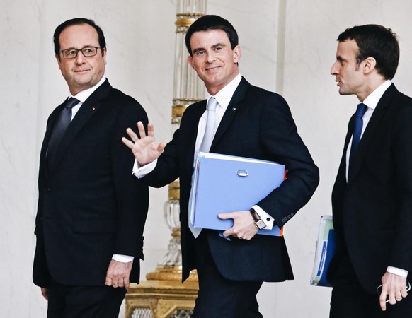 En 2015, aux côtés de l'ancien président François Hollande et de l'actuel, Emmanuel Macron.