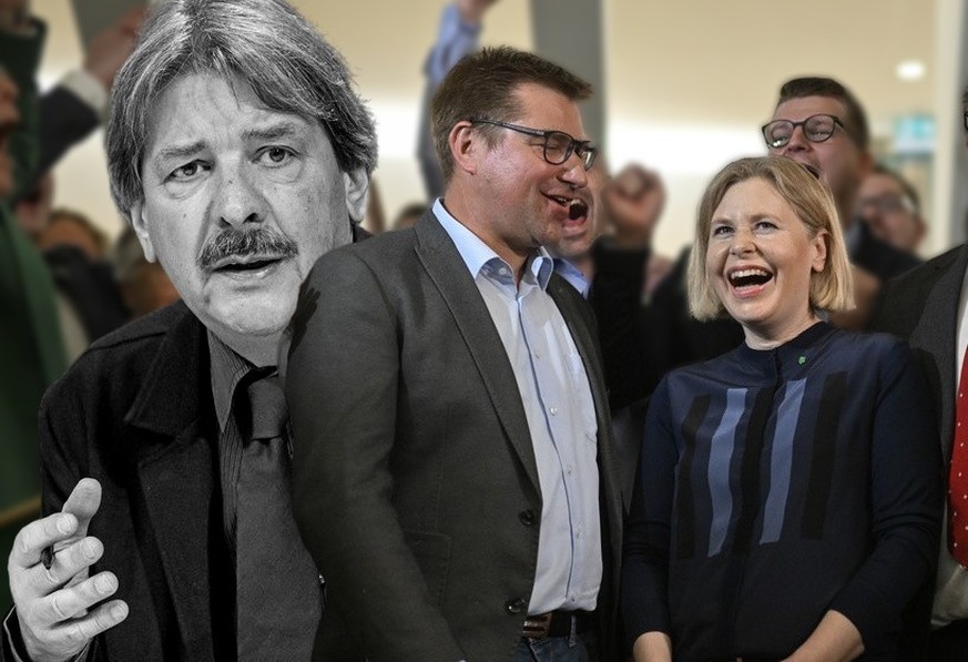 Esther Friedli, ici avec son compagnon (et ex-présient de l'UDC), Toni Brunner, a chipé le siège socialiste à Saint-Gall après le départ de Paul Rechsteiners (en gris).