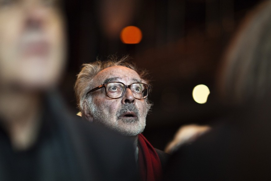 Swiss director Jean-Luc Godard during the award ceremony of the &quot;Grand Prix Design&quot;, pictured on November 30, 2010, at the Museum of Design Zurich in Zurich, Switzerland. (KEYSTONE/Gaetan Ba ...