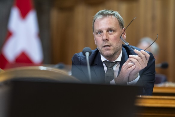 Fabien Fivaz, GP-NE, spricht zur Kleinen Kammer, an der Herbstsession der Eidgenoessischen Raete, am Montag, 22. September 2025 im Staenderat in Bern. (KEYSTONE/Alessandro della Valle)