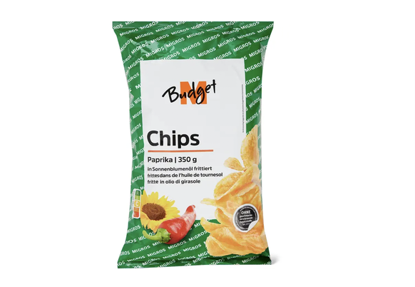 Chips M-Budget paprika