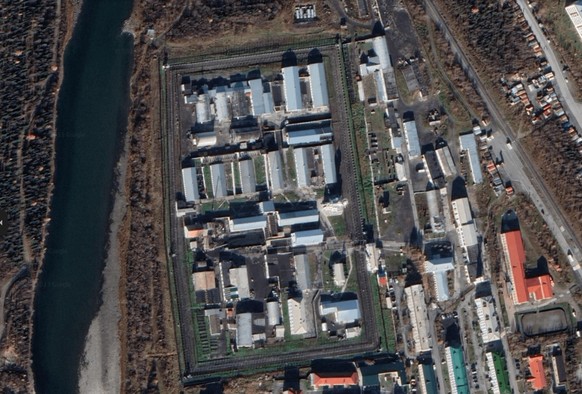 La colonie pénitentiaire IK-3 vue depuis Google Earth.