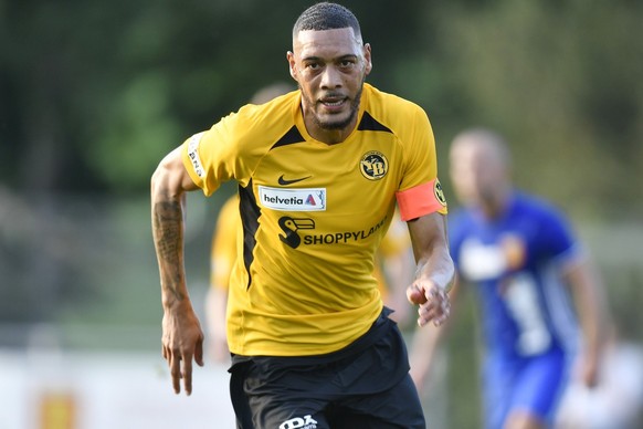 Guillaume Hoarau (YB) beim Fussballcup 1/16 - Finalspiel FC Freienbach gegen die BSC Young Boys in Freienbach am Samstag, 14. September 2019. (KEYSTONE/Walter Bieri)