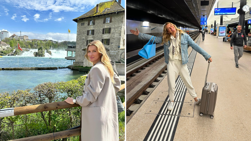 Gisele Bündchen fait du tourisme en Suisse