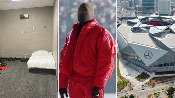 Kanye West résidant dans le stade Mercedes Benz à Atlanta