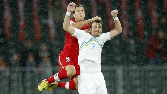 Ziegler, lorsqu'il était encore international avec la Suisse, en 2013 contre la Slovénie. 