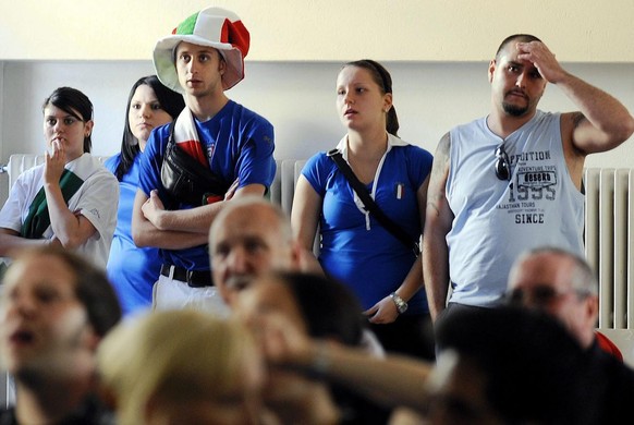 La communauté italienne de Suisse, ici à Zurich, répond toujours présente pour supporter l'équipe nationale.