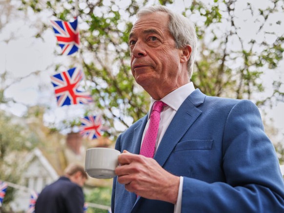 Le parti anti-immigration Reform UK emmené par Nigel Farage progresse aux élections locales britanniques (archives).