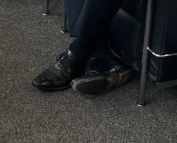 Les chaussures d'Alain Berset, jeudi.