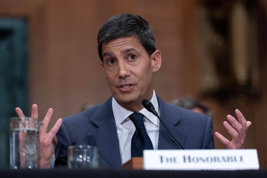 Kevin Warsh testifies during his nomination hearing to be a member and chairman of the Federal Reserve Board of Governors before the Senate Banking, Housing and Urban Affairs Committee on Capitol Hill ...