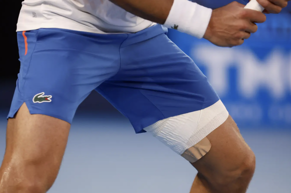 Novak Djokovic a joué avec une déchirure musculaire à la cuisse gauche lors du dernier Open d'Australie.