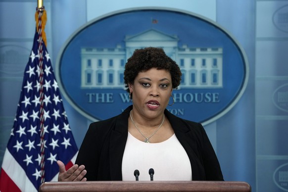 Office of Management and Budget director Shalanda Young speaks during the daily briefing at the White House in Washington, Tuesday, May 30, 2023. (AP Photo/Susan Walsh)
Shalanda Young