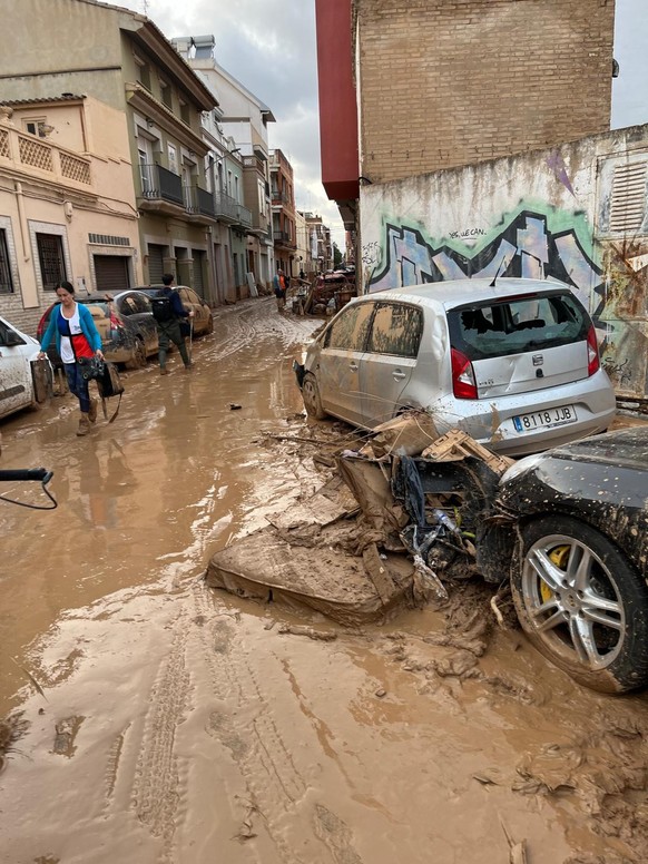 inondations dans le village de Massanassa
