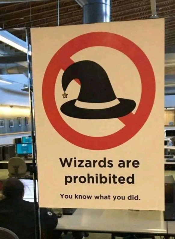 Zauberer verboten