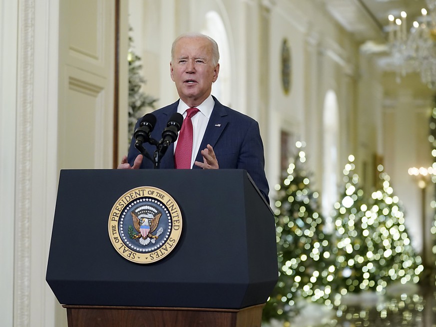 Le président américain s&#039;est exprimé à la Maison Blanche la veille de Noël.