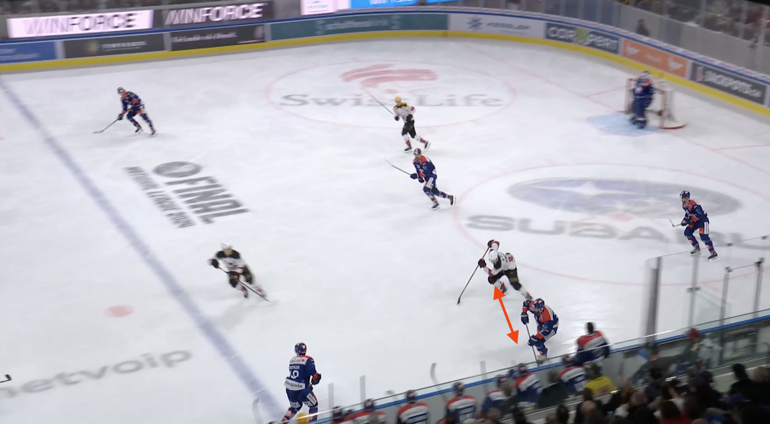 Forecheck/Defense von Lausanne gegen den ZSC – so funktioniert es nicht.