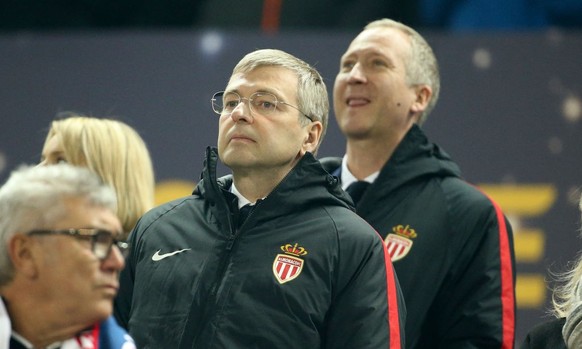 BORDEAUX, FRANCE - MARCH 31: President of AS Monaco Dmitry Rybolovlev, Vice-President of AS Monaco Vadim Vasilyev during the French League Cup (Coupe de la Ligue) final between Paris Saint-Germain (PS ...