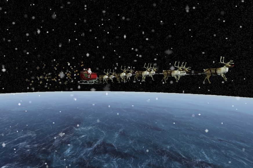 This image provided by NORAD shows NORAD&#039;s Santa Tracker. Armed with radars, sensors and aircraft, the NORAD in Colorado keeps a close watch on Santa and his sleigh from the moment he leaves the  ...