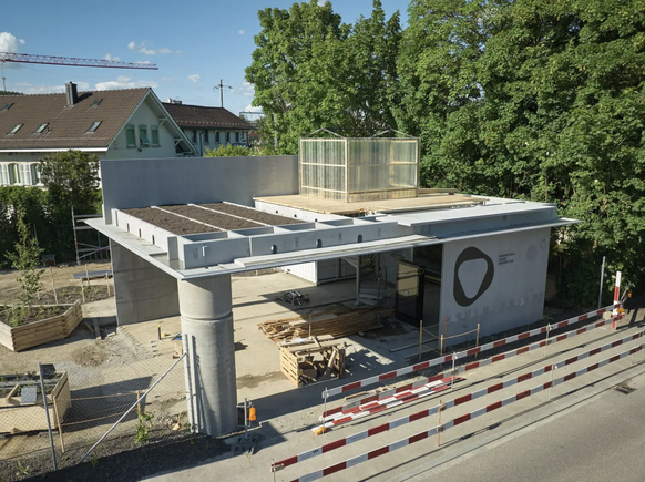 Le laboratoire d&#039;innovation Grüze à Winterthour peu avant la fin de sa construction.