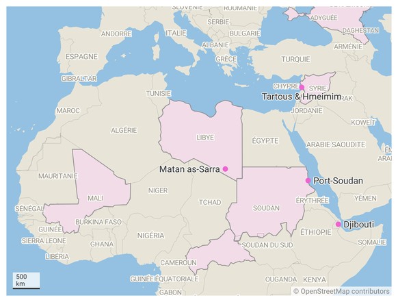 Activités des paramilitaires russes en Afrique.