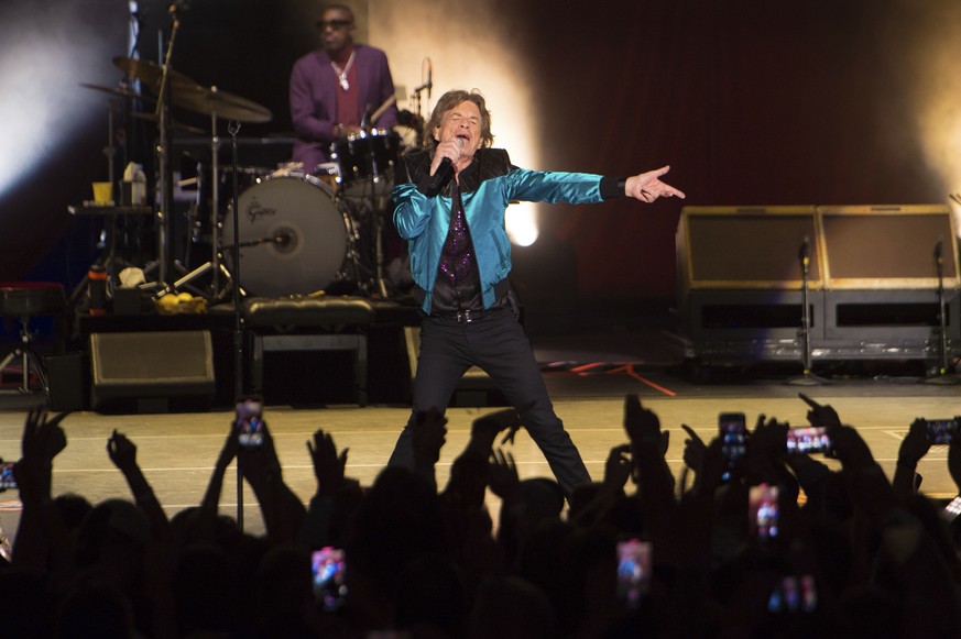 Mick Jagger, of the Rolling Stones, performs on Tuesday, Nov. 23, 2021, at the Hard Rock Live in Hollywood, Fla. (Photo by Scott Roth/Invision/AP)
Mick Jagger