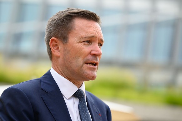 LAUSANNE, SWITZERLAND - JUNE 23: IOC Member David Lappartient arrives for of the International Olympic Committee (IOC) presidential handover ceremony at Olympic House on June 23, 2025 in Lausanne, Swi ...