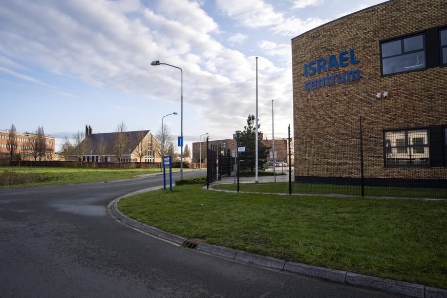 epa12868516 The Israel Center on Henri Nouwenstraat street in Nijkerk, Netherlands, 04 April 2026. An explosion has taken place at the premises of the organization Christians for Israel late 03 April. ...