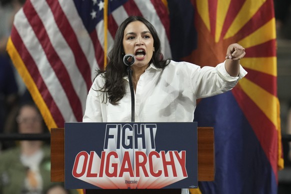 FILE - Rep. Alexandria Ocasio-Cortez, D-N.Y., speaks during an event, March 20, 2025, in Tempe, Ariz. (AP Photo/Ross D. Franklin, File)
Congress Ethics