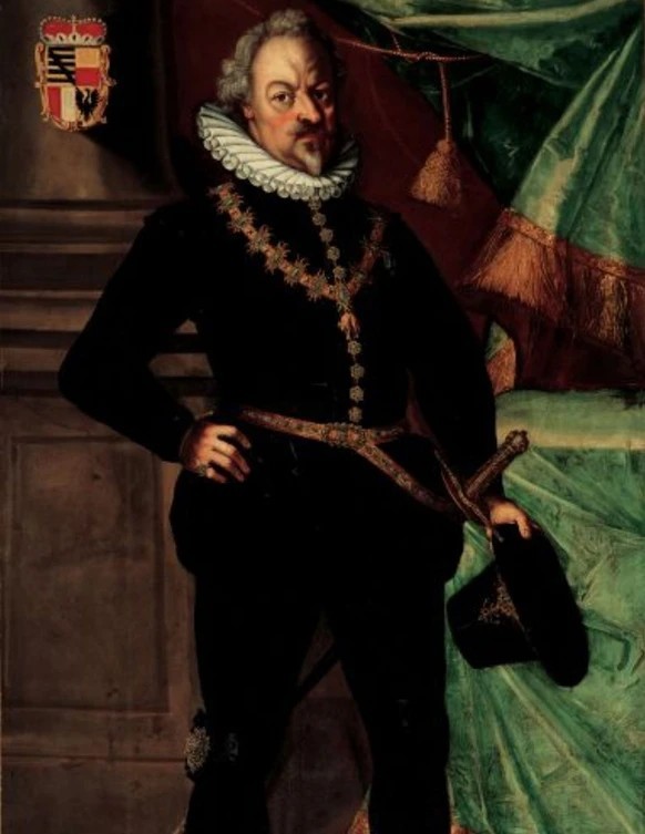 ... Charles Ier de Liechtenstein au rang de prince d’Empire en 1620.
https://commons.wikimedia.org/wiki/File:Karl_I_v_Liechtenstein.jpg?uselang=fr